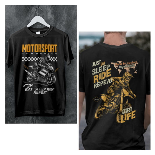 Eat Sleep Ride Repeat 2-in-1 T-Shirt Combo
