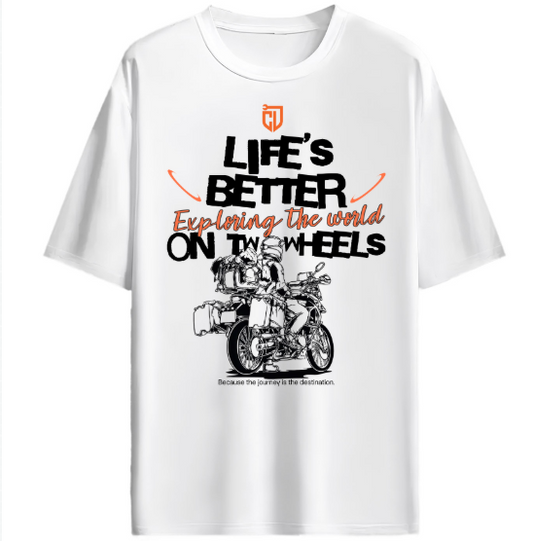 Life's Better on Two Wheels Adventure Oversized T-Shirt